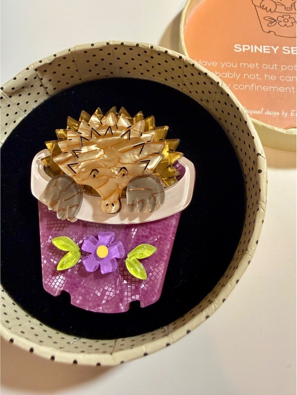 Spiney Seedling Brooch - Erstwilder x Pete Cromer Echidna Australian Flower Pin